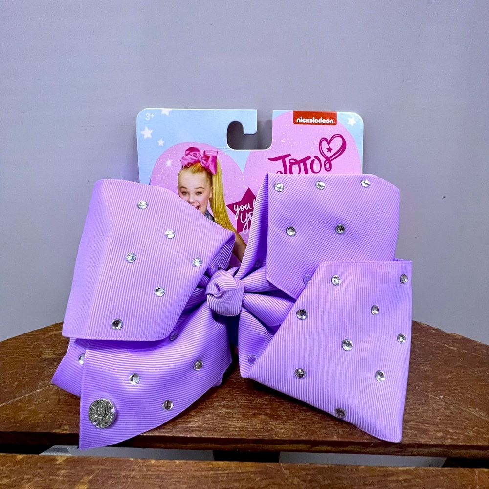 JoJo Siwa Bow in Lavender & Rhinestones